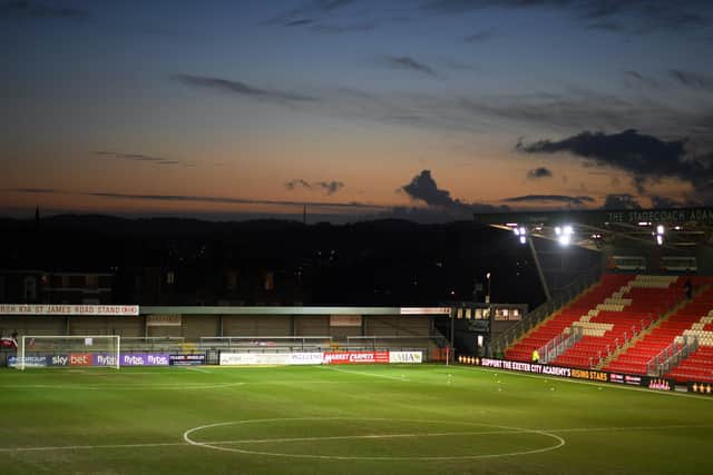 St James Park will host Sheffield Wednesday against Exeter City. (Photo by Harry Trump/Getty Images)