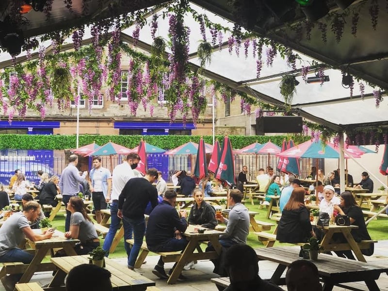 With one of the most well known courtyards in the city, The Three Sisters in the Cowgate is famous for its drinks deals, pub grub and great atmosphere, and is now open. Take shelter from the weather at one of their many covered tables.