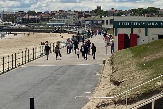 Although many have enjoyed a walk along Seaburn Beach today, a sunny Saturday before the coronavirus lockdown would have seen thousands descend to the seaside.