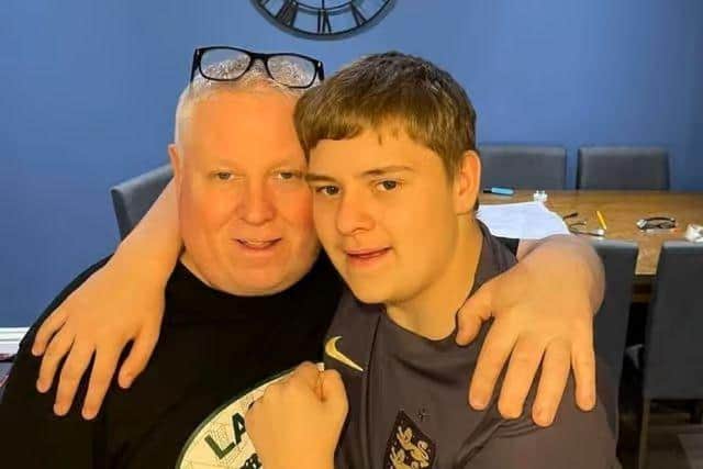Harvey Willgoose seen here with his father, Mark