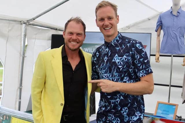 Danny Willett with TV's Dan Walker together for the Sheffield Children's Hospital charity