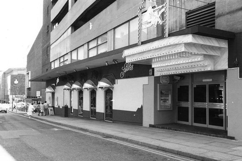 Silks nightclub, on Bank Street, Sheffield city centre, in June 1986