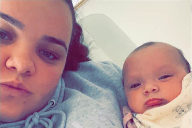 Megan Thornhill and her daughter, Scatlett, were involved in a crash in Woodhouse, Sheffield, yesterday