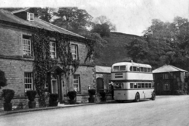 Picture shows the last bus to Ashopton Village before the village was flooded to make way for the Ladybower Reservoir in the early 1940's