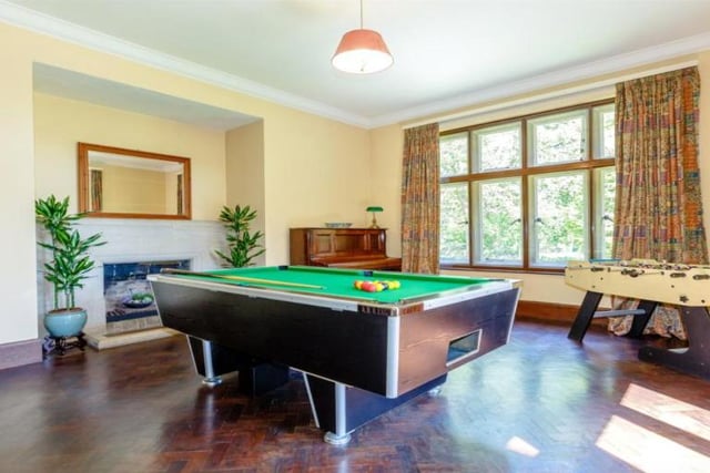 The snooker room is the perfect place for entertaining guests.