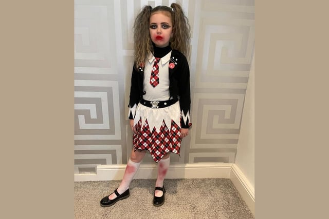 Eylah Carr did a great job dressing up for Halloween weekend.