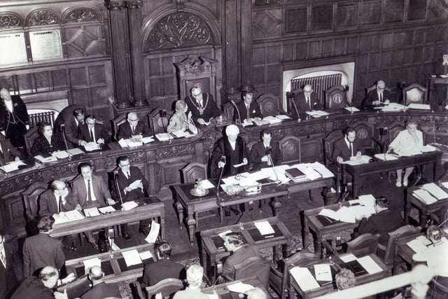 Council Meeting at Sheffield Town Hall, August 1970