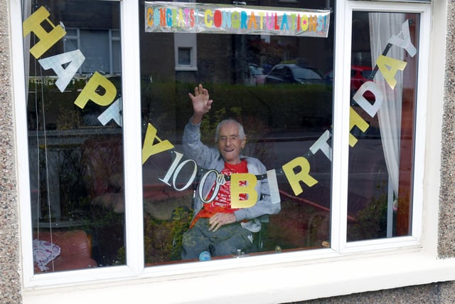 Malcolm Finlayson of Bantaskine celebrates his 100th birthday.