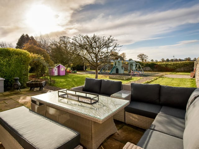 The extensive gardens offer plenty of scope for outdoor entertaining, with lovely views across the surrounding countryside