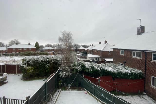 Sheffield was blanketed in snow this morning
