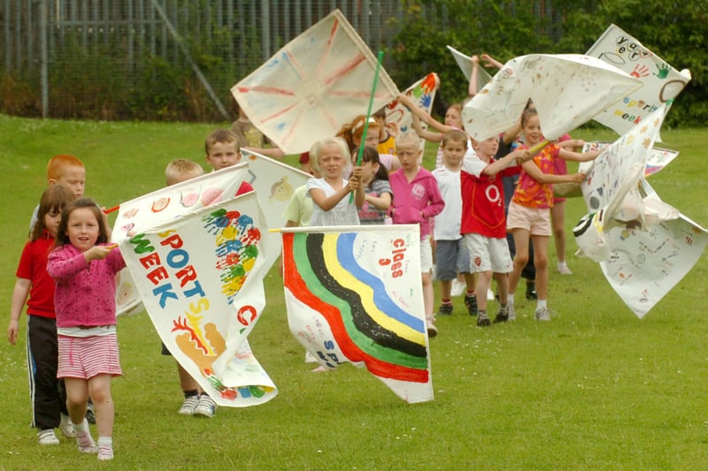 What a spectacle at Bernard Gilpin School in 2009 where pupils showed off their flags and banners during an event in tribute to the Olympics. Does this bring back great memories?