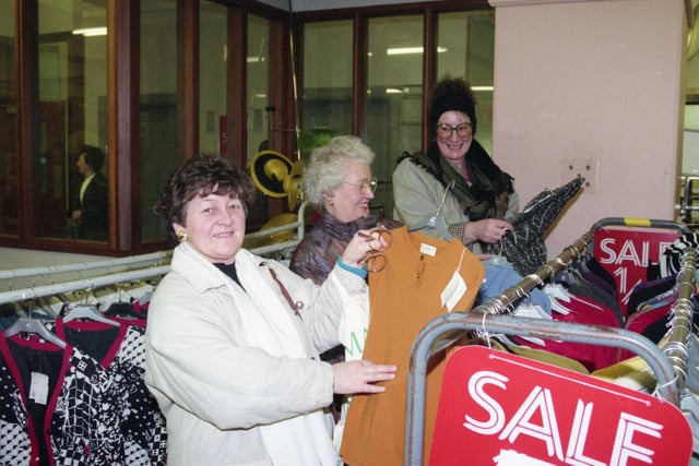 A sad day in January 1993 as shoppers get one last chance to look for a bargain. Were you pictured on Binns' last day?