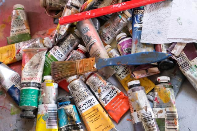 Tools of the trade for artist Joe Scarborough