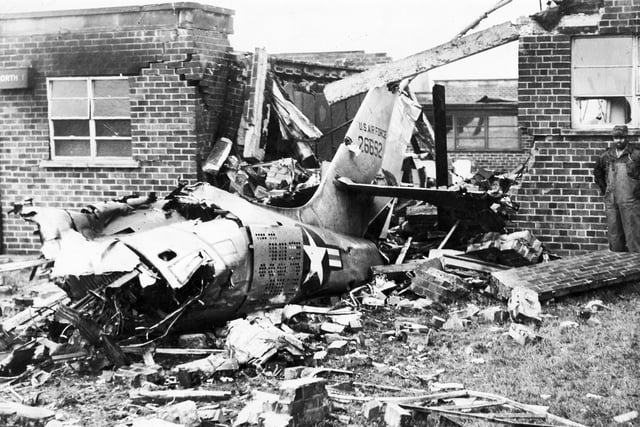 A United States Air Force pilotless jet crashed into Lodge Moor Hospital, Sheffield, killing a 46-year-old woman and injuring seven patients...  December 9, 1955