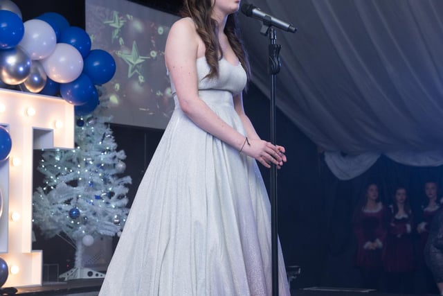 Singer Molly Fay, aged 15, from Worksop, performs.