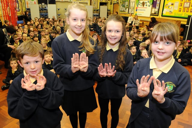 Hedworth Lane Primary school pupils took part in a Sign to Sing event five years ago. Remember it?