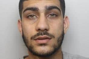 Pictured is Kasim Hussain, aged 22, of Furniss Avenue, Sheffield, who has been sentenced at Sheffield Crown Court to detention in a mental hospital indefinitely after he pleaded guilty to causing grievous bodily harm with intent and to causing grievous bodily harm following two stabbing incidents.