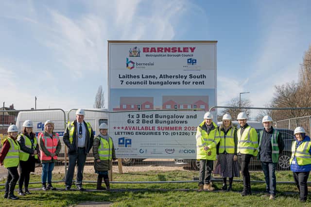 The new homes will be ready in July 2022, to be let and managed by Berneslai Homes.