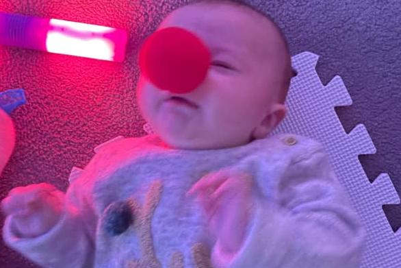 Archie Scott Robinson shows off his own red nose!