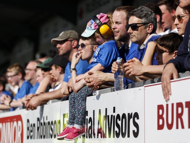 The travelling Fratton faithful watch on