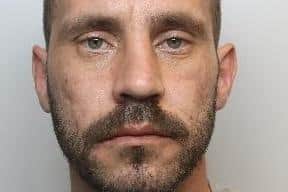 Pictured is Terry Outram, aged 29, of Cooper Road, Kexbrough, Barnsley, who was sentenced to 11 months of custody after he admitted failing to provide a drink-drive breath specimen for analysis and breaching a suspended prison sentence.
