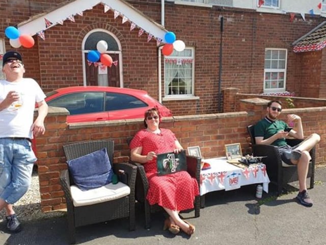 Residents mark the anniversary of VE Day in Kirk Sandall
