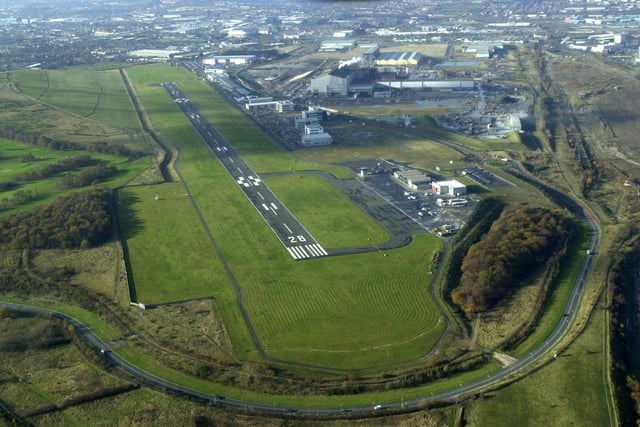 Sheffield City Airport  pictured from the air