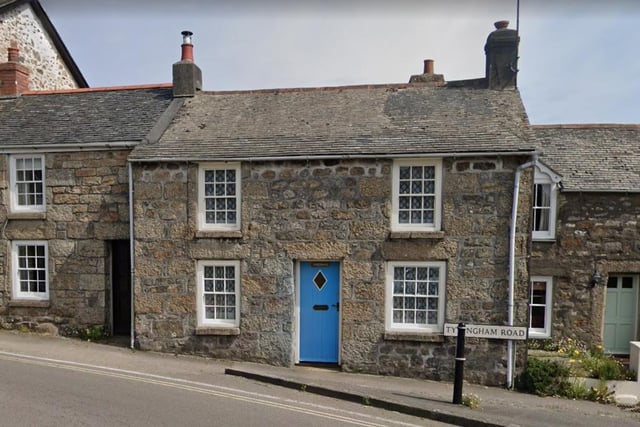 In the South-West, the average house in November 2020 of £278,391 could get this extended, three-bedroom, Grade II-listed cottage on Tyringham Road, Lelant, near St Ives - it is currently on the market for £275,000 with Millerson.