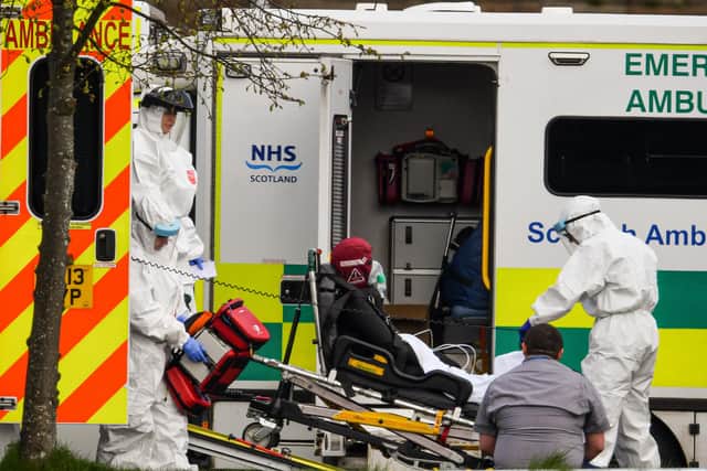 Student paramedics receive training to deal with coronavirus patients (Photo by Jeff J Mitchell/Getty Images)
