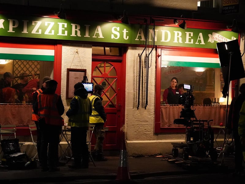Actress Meg Bellamy had been rumoured to be in St Andrews but had not yet been seen on camera.