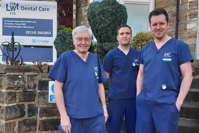 LWT Dental Care dentists, left to right, Russell Taylor, Andy Tootell and Richard Brogden, fear the proposed Sheffield City Council 'Red Route' bus scheme parking ban outside their practice on Ecclesall Road will create serious care difficulties for their patients.