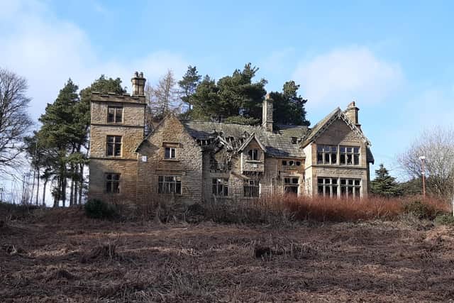 After standing empty for 42 years, Thornseat Lodge is a wreck well on the way to ruin.