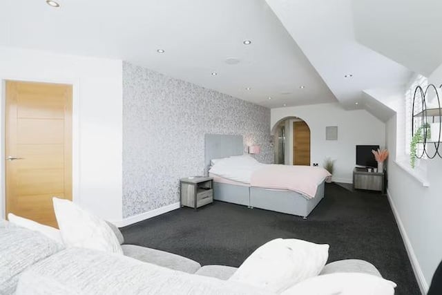 The master bedroom is very spacious and comes with an en-suite and lengthy dressing room.