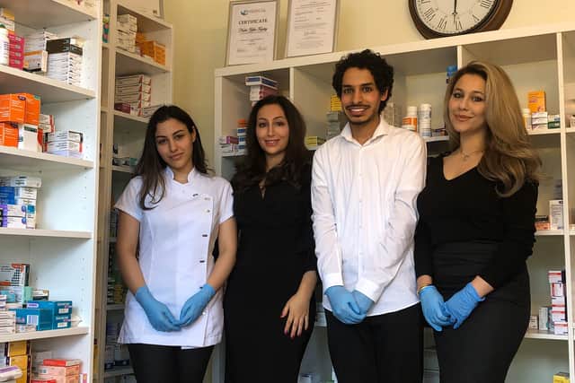 Sahar Zafar-Fazely and team at Global Pharmacy.