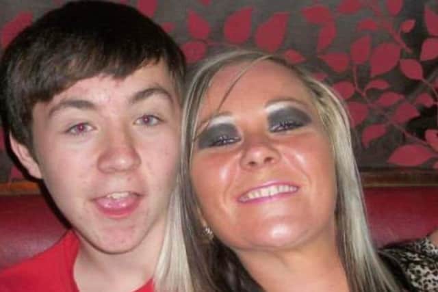 Joanne Robinson, who was tragically killed in a dog attack in Rotherham, with her son Dillon Robinson, who has described her as his 'best friend' (pic: Dillon Robinson)
