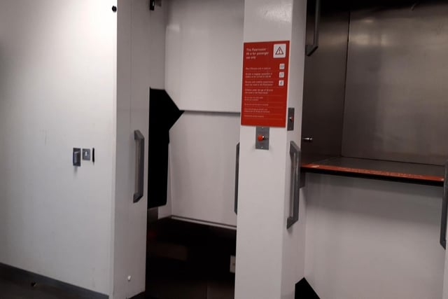 The Paternoster lift at the Arts Tower at Sheffield University is the highest in the world