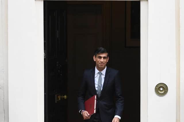 Chancellor Rishi Sunak outside number 11 Downing Street. (Photo by Leon Neal/Getty Images)