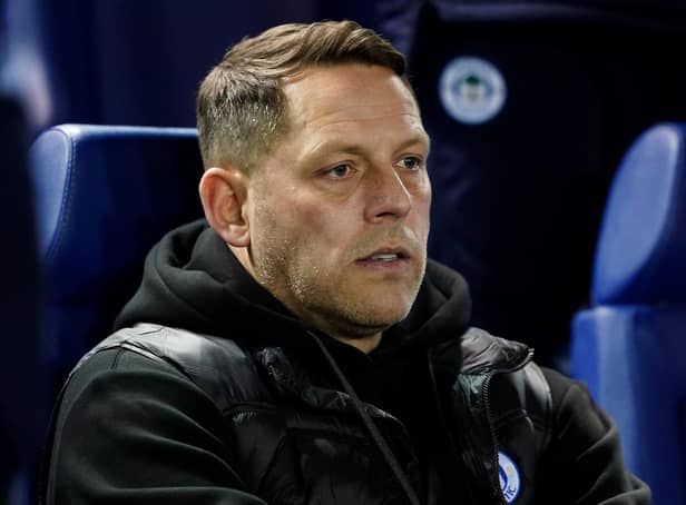 Wigan Athletic manager Leam Richardson was not happy with Sheffield Wednesday's penalty. (Zac Goodwin/PA Wire)