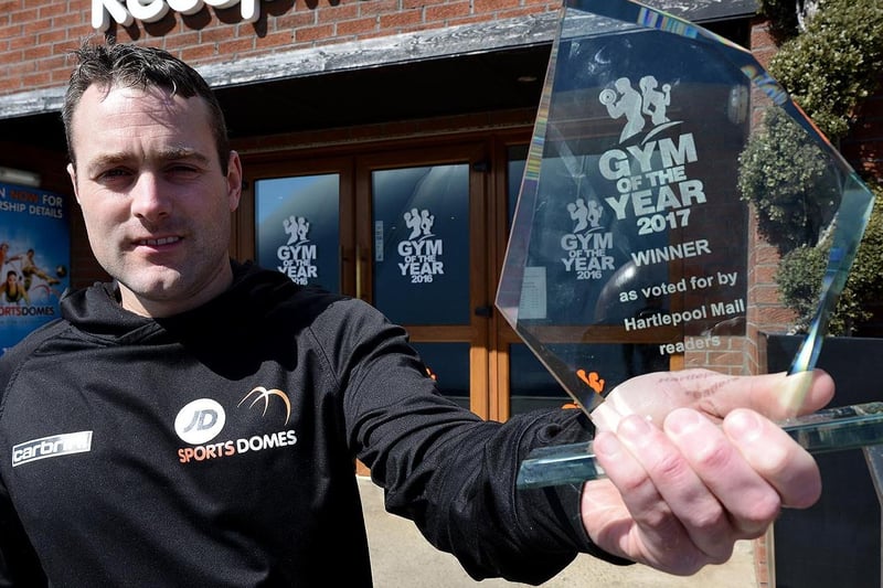 Gym manager Mark Price at the Domes with their Gym of the Year 2017 trophy 4 years ago.
