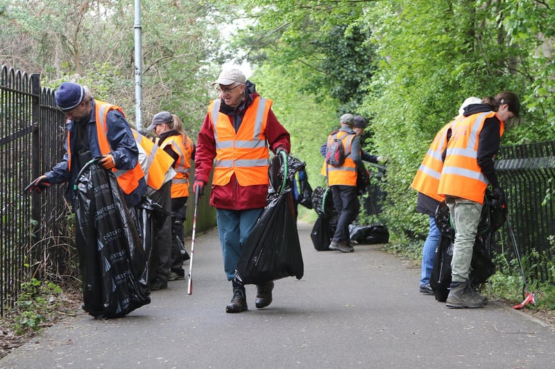 More than 20 volunteers attended Saturday's litter pick.