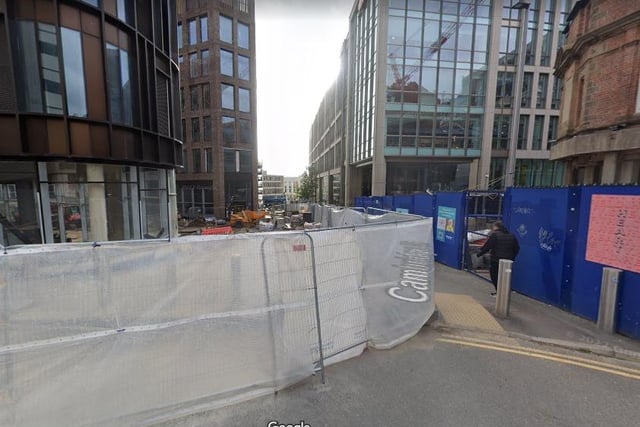 All trace of the Wapentake, and Casbahs has gone now. The Gosvernor House Hotel, in the basement of which it was located, was demolished. The 'Wap' was where the new office building, on the right behind the blue barriers, stands. Picture: Google streetview