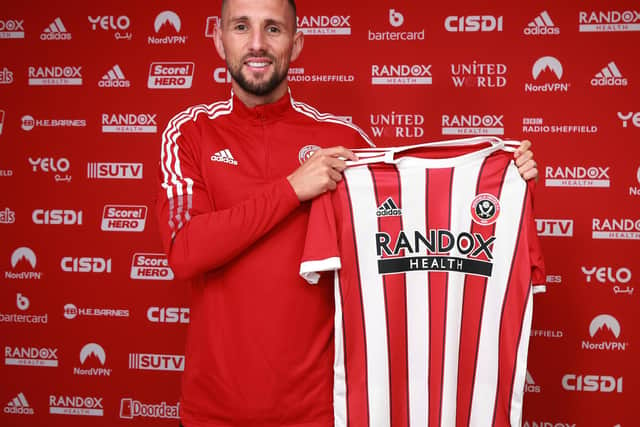 Sheffield, UK, 30th August 2021. Conor Hourihane signs on a season long loan for Sheffield United at Shirecliffe , Sheffield. Picture date: 30th August 2021. Picture credit should read: Simon Belliis/Sportimage