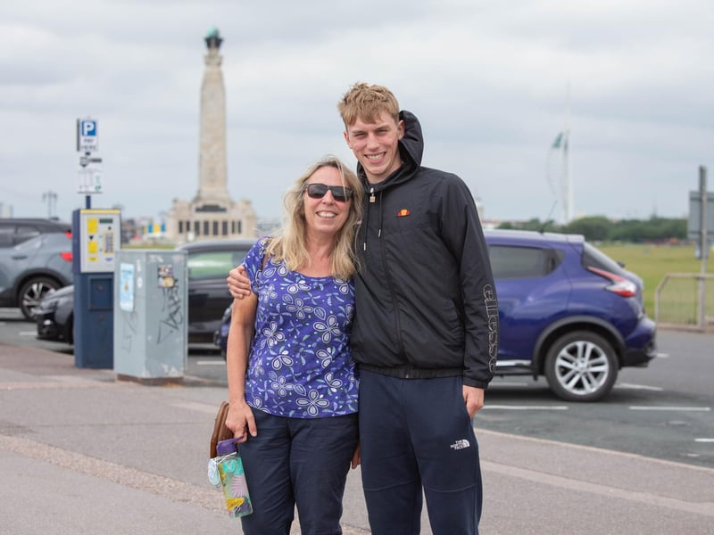 Lisa Edwards and her son Dan Edwards near Southsea Common. Picture: Habibur Rahman