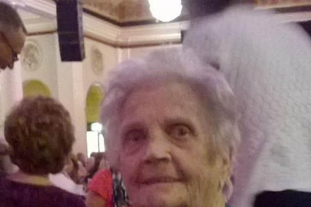 93-year-old Esme Race receiving the Women of Steel award in 2016.