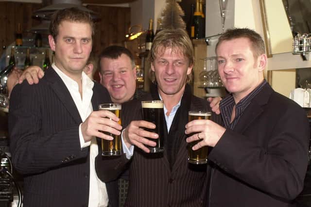 Sean Bean opening the Ivory Bar and Restaurant Sheffield in 2006. Left to right: Michael Brocklebank, Kevin Godbehere, Sean Bean and John Lee. Image: Paul David Drabble/AileenDeeprose