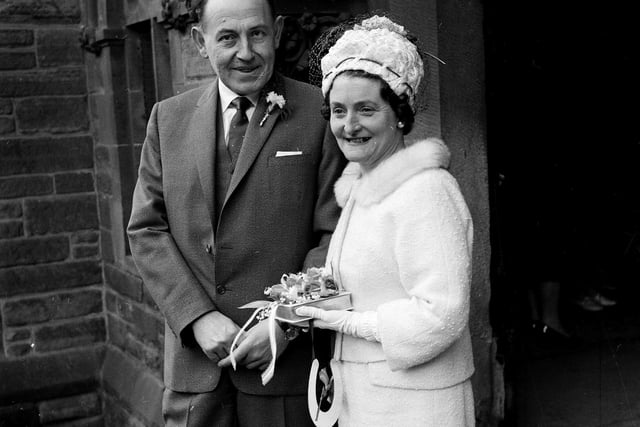The Beech-Cook wedding in Dalry Congregational Church in March 1963.