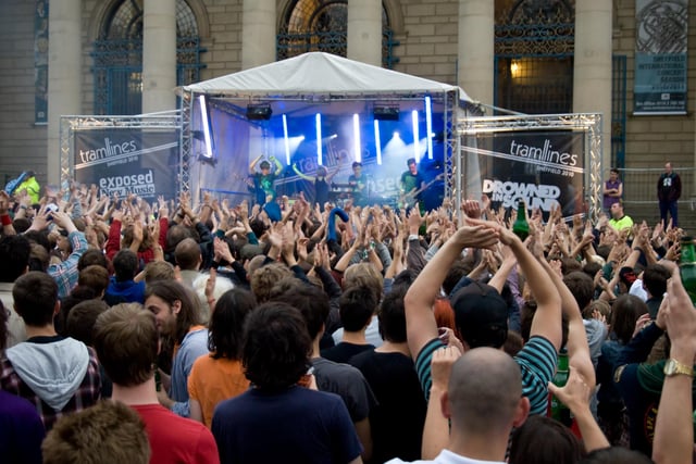 Sheffield band Rolo Tomassi play the Exposed stage in Barkers Pool at Tramlines 2010