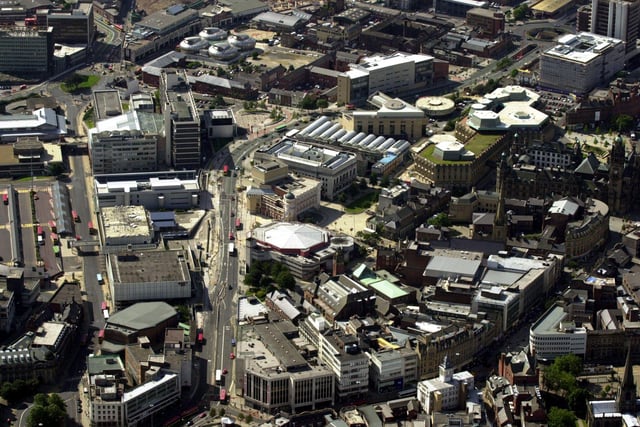 Sheffield city centre showing Arundel Gate and High Street.