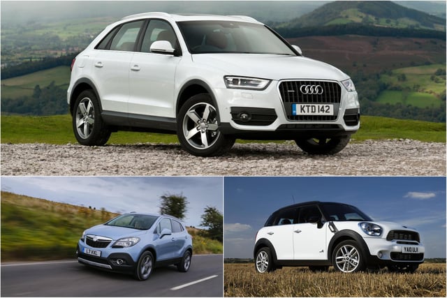 Strong performances for Audi and Vauxhall show there's plenty of mileage in this constantly-growing segment.
Audi Q3 (2011 - 2018) 96.5%; Vauxhall Mokka petrol (2012 - 2019) 95.2%; Mini Countryman (2010 - 2017) 87.1%