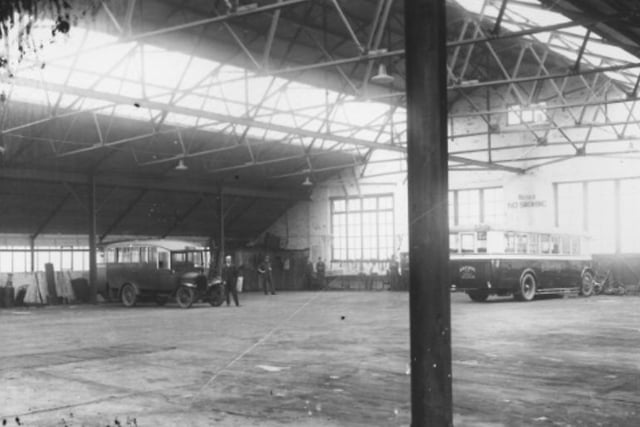 Inside Blumer's bus depot at Sapper's Corner. Does anyone remember it? Photo: Hartlepool Library Service.